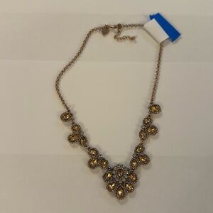 Elegant Rose Gold Plated Floral Necklace